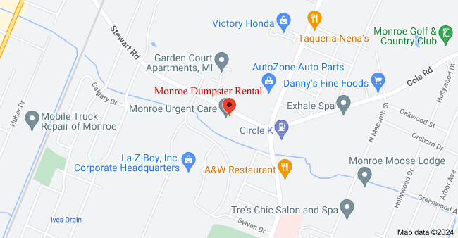 Monroe Dumpster Rental Map
